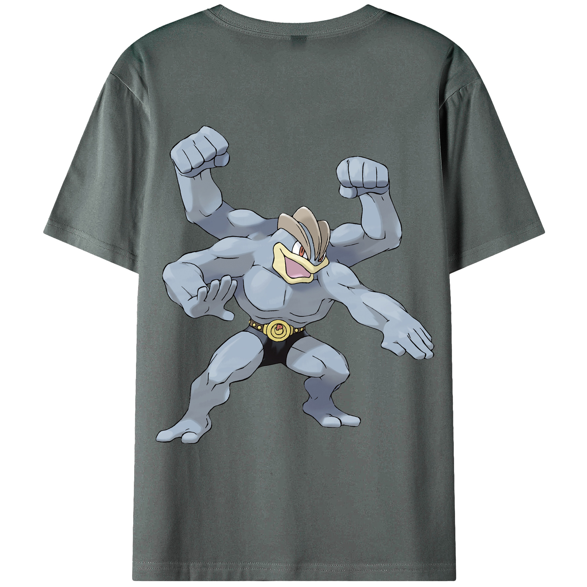 （画像用） ポケットモンスター Pokémon 綿100％ メンズ半袖Tシャツ（バックプリント） 通気性